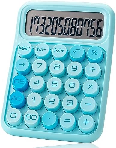 Mr. Pen- Mechanical Switch Calculator, 12 Digits, Large LCD Display, Blue Calculator Big Buttons